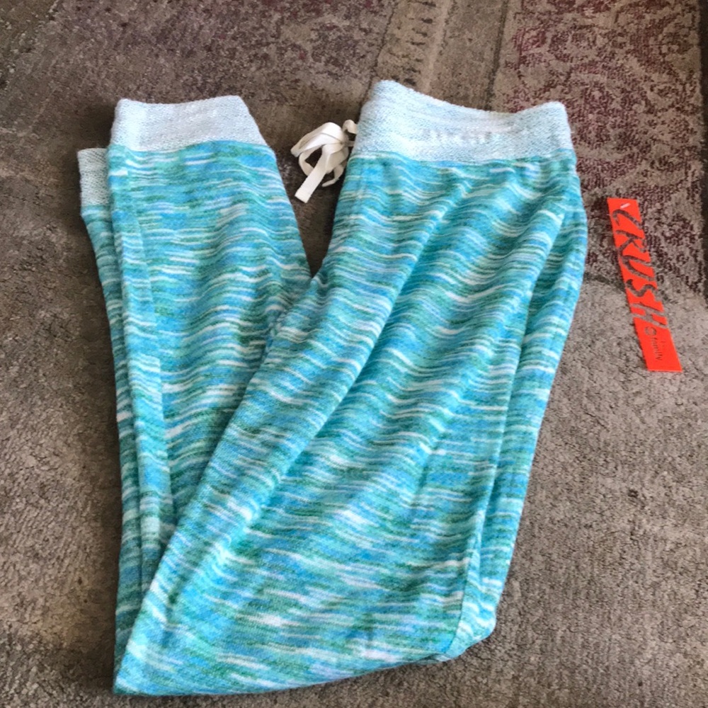 A blue/green joggers